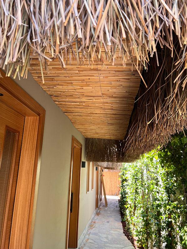 Bahçeler ve Yazlıklar için Saz Kamışı ile Hasır Gölgelik Uygulamaları